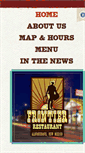 Mobile Screenshot of frontierrestaurant.com