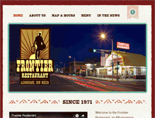 Tablet Screenshot of frontierrestaurant.com